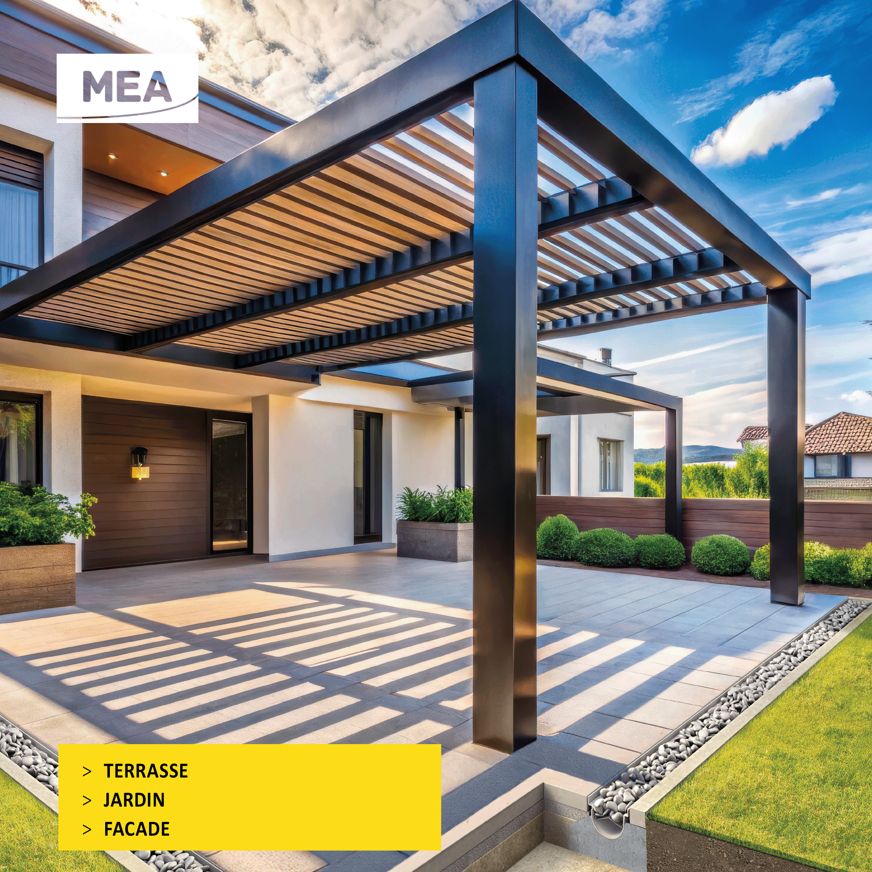 Caniveau décoratif en SMC DECOSTONE avec tôle perforée en acier galvanisé - Résiste au gel - classe de charge A15 - adapté pour terrasse, jardin et façade.