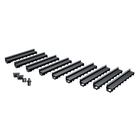 Pack de 9 caniveaux MEAPARK en plastique recyclé avec fente en polypropylène et profil inox 304 Eblade T - Classe de charge A15 - Norme PMR - Facile à poser. Vendu avec kit d'accessoires complet.