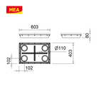Dessin technique et dimensionnement d'un paillassons encastrables en SMC – solutions robustes et esthétiques pour entrées propres, adaptées aux environnements à fort passage. Norme PMR - classe de charge A15. 